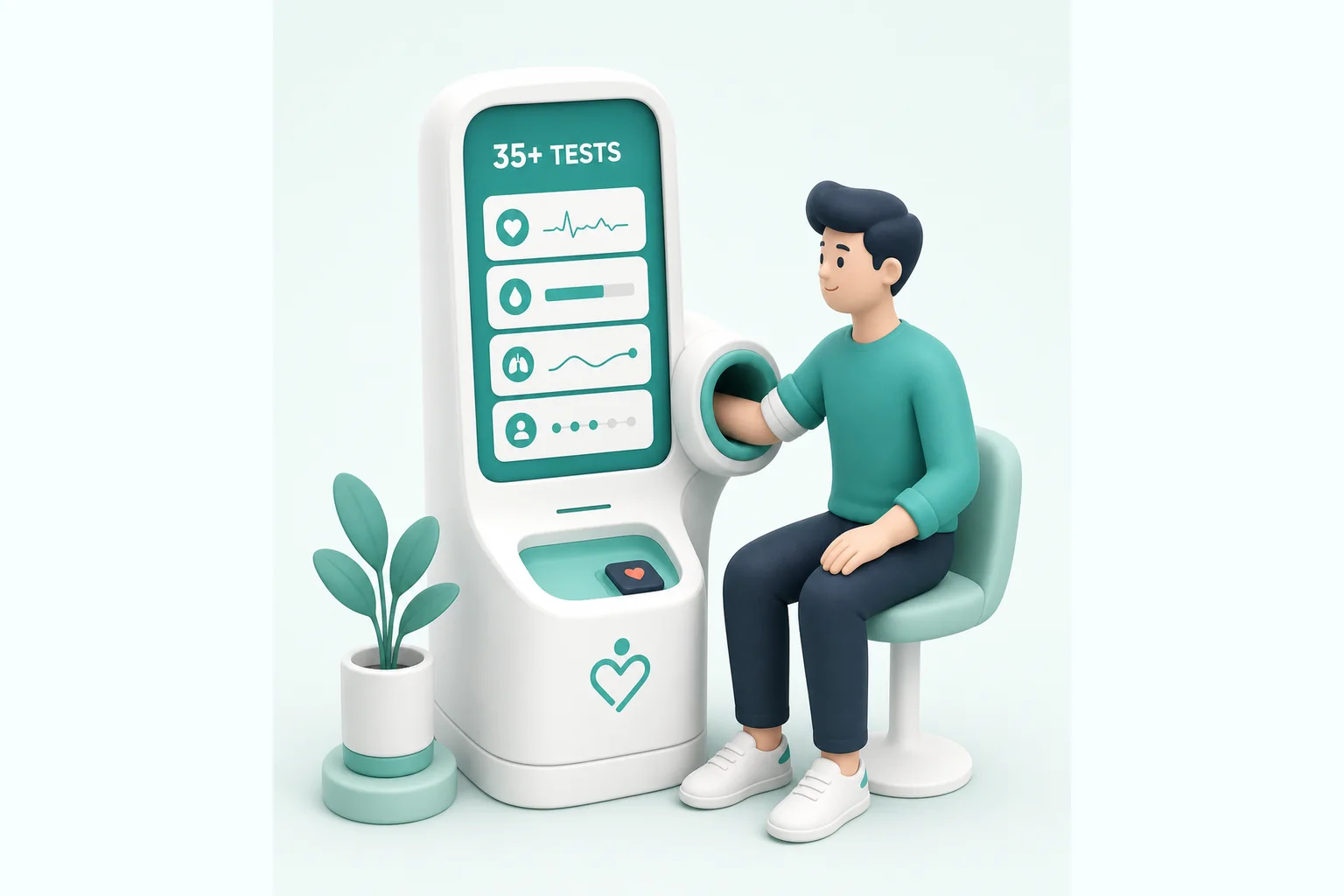 A SwastriCare health kiosk in a clinic